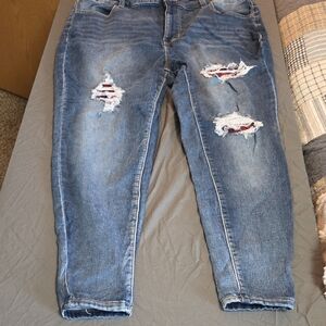 Maurices Women's Skinny Jeans - Distressed Blue